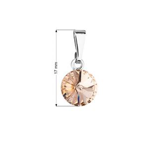 Přívěsek bižuterie se Swarovski krystaly, Light Peach