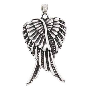 Přívěšek ocel - zkřížená andělská křídla
