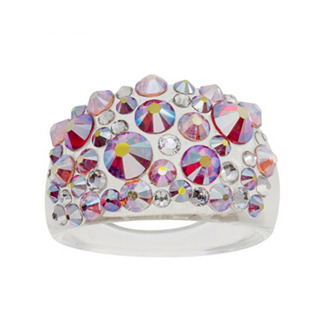 Prsten SWAROVSKI® elements - Glacier, vel. 50