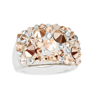 Prsten SWAROVSKI® elements - Gold, vel. 56