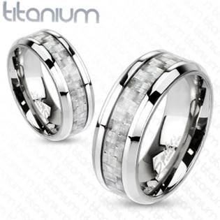 Prsten titan - karbon, šíře 6 mm, vel. 54,5