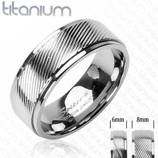 Prsten titan, šíře 8 mm, vel. 70