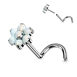 PUSH IN piercing do nosu TITAN, 0,8 x 6 mm