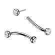 Titanový piercing cartilage zirkon
