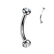 Titanový piercing cartilage zirkon 