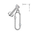 Labreta piercing do ucha se srdíčkem