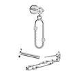 Labreta piercing do ucha se srdíčkem 