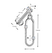 Labreta piercing do ucha se srdíčkem  