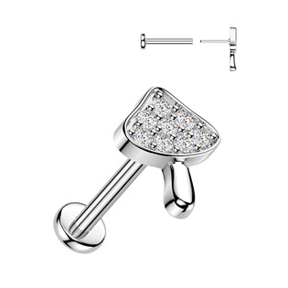 PUSH-IN piercing do ucha nebo brady - houbička