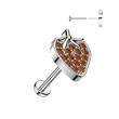 Labreta piercing do brady křížek