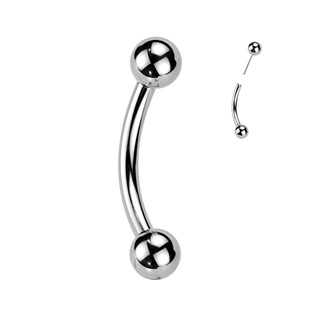 PUSH IN piercing k do obočí TITAN, 1,2 x 8 mm