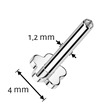 PUSH IN piercing labreta