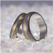 Snubní ocelové prsteny damasteel Golden Line FOTO2