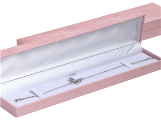 Růžová koženková krabička na náramek