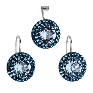Sada šperků s kameny Crystals from Swarovski® METALIC BLUE