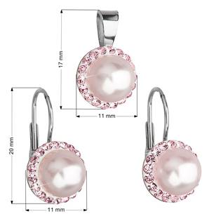 Sada šperků s perlami Crystals from Swarovski® Rose