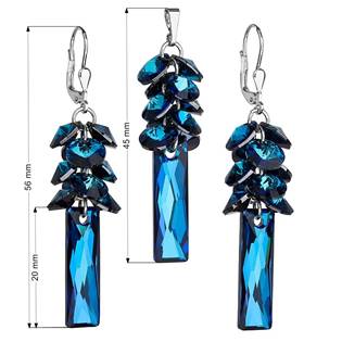 Sada stříbrných šperků Crystals from Swarovski® Bermuda Blue