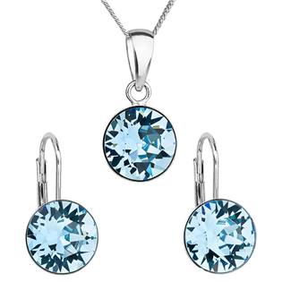 Sada stříbrných šperků s kameny Crystals from Swarovski® Aqua