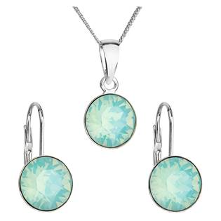 Sada stříbrných šperků s kameny Crystals from Swarovski® Pacific Opal