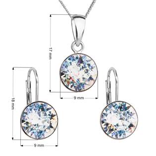 Sada stříbrných šperků s kameny Crystals from Swarovski® White Patina