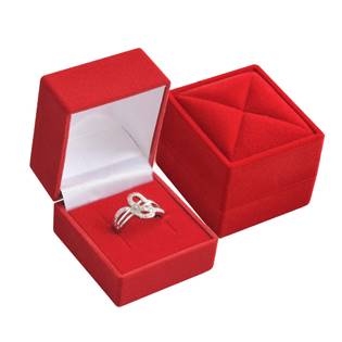 Sametová dárková krabička na prsten 