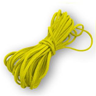 Semišová šňůrka žlutá - 2,5 mm, délka 100 cm