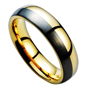 Snubní prsten wolfram, šíře 6 mm, vel. 48