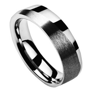 Snubní prsten wolfram, šíře 6 mm, vel. 59