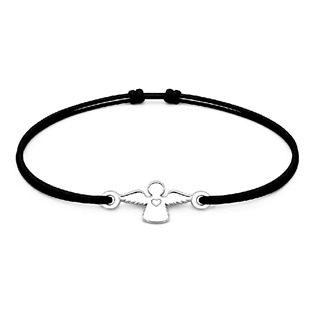 Šňůrkový náramek anděl Barva: Černá