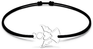 Šňůrkový náramek anděl Barva: Černá