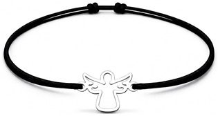 Šňůrkový náramek anděl Barva: Černá