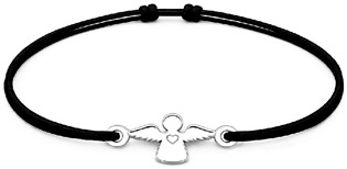 Šňůrkový náramek anděl Barva: Černá