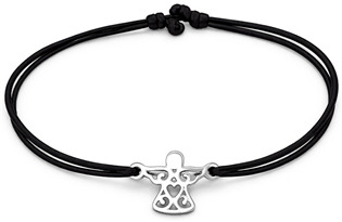 Šňůrkový náramek anděl Barva: Černá