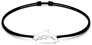 Šňůrkový náramek delfín Barva: Červená