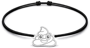 Šňůrkový náramek hovínko Barva: Červená