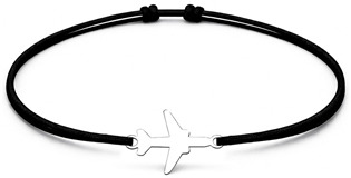 Šňůrkový náramek letadlo Barva: Černá