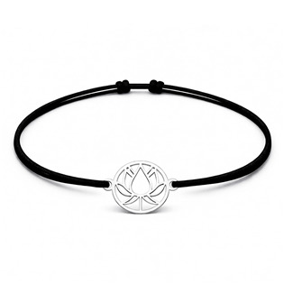 Šňůrkový náramek lotosový květ