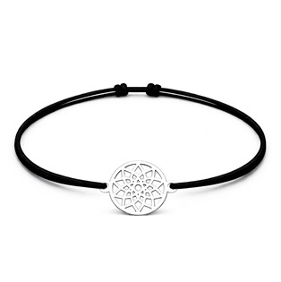 Šňůrkový náramek mandala Barva: Černá