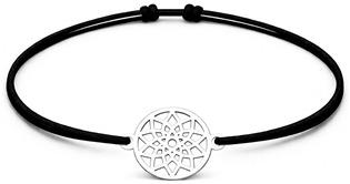 Šňůrkový náramek mandala Barva: Červená