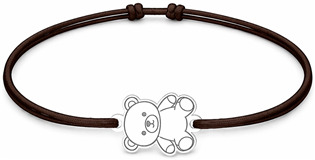 Šňůrkový náramek medvídek Barva: Černá