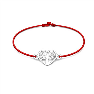 Šňůrkový náramek strom života Barva: Červená
