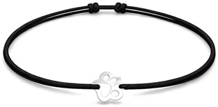 Šňůrkový náramek tlapka Barva: Černá