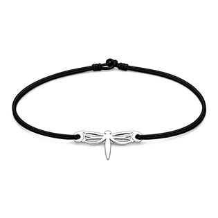 Šňůrkový náramek vážka Barva: Černá