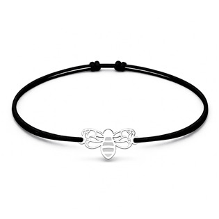 Šňůrkový náramek včela Barva: Černá