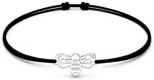 Šňůrkový náramek včela Barva: Černá