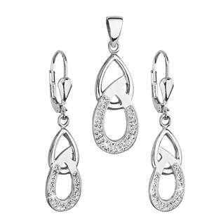 Souprava stříbrných šperků s krystaly Crystals from Swarovski® Crystal