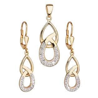 Souprava zlacených šperků s krystaly Crystals from Swarovski® Crystal