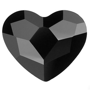 Srdce Crystal from SWAROVSKI® 10mm, Jet Black