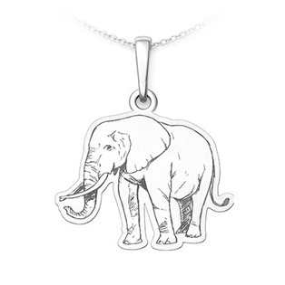 Stříbbrný přívěsek slon