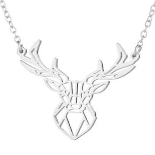 Stříbřený náhrdelník - jelen